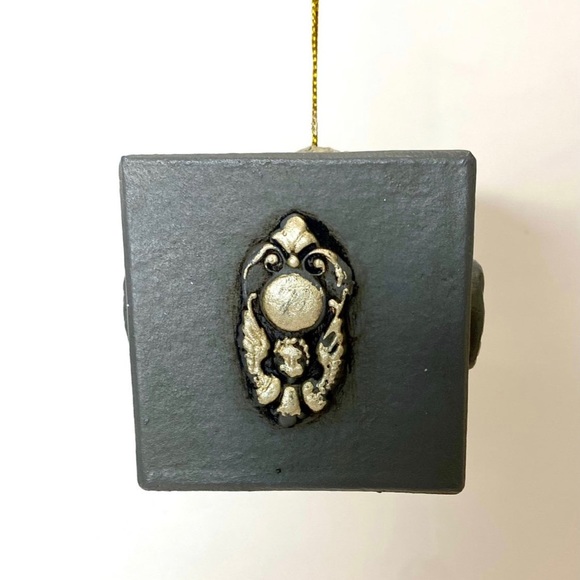 EMBELLISHED Hand Painted Cube Angel Christmas Tree Paper Mache Ornament Decor - Picture 4 of 6